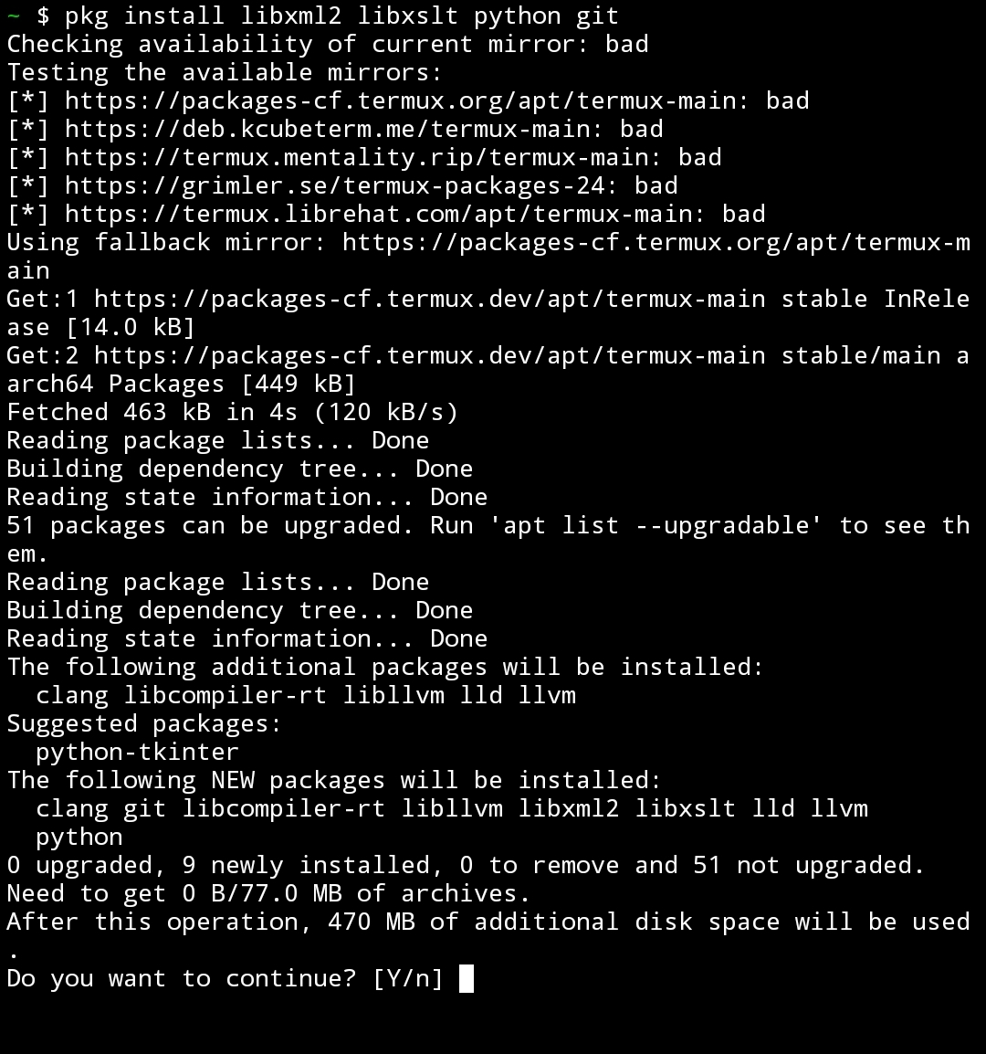 Package Installation in Termux
